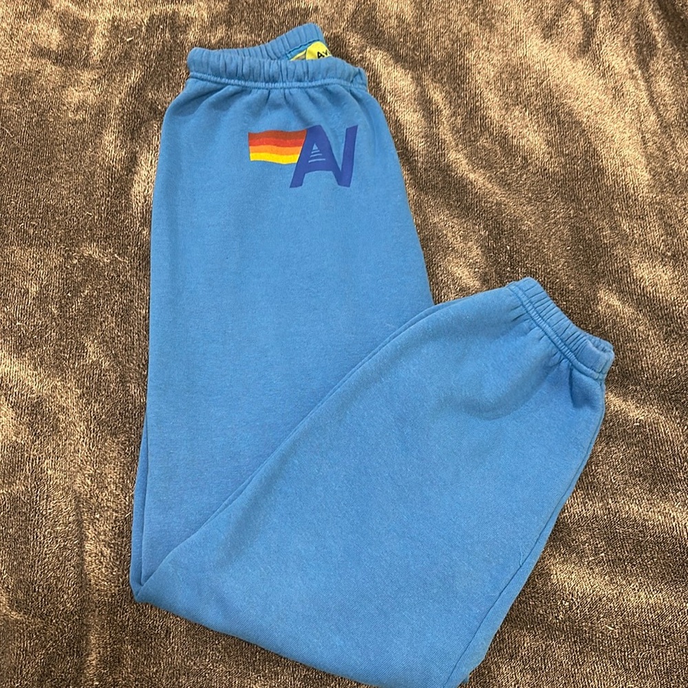 Aviator Nation Logo Sweatpants Ocean. Like new condition.